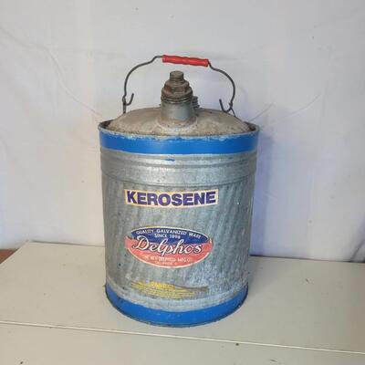 VINTAGE GALVANIZED GAS CAN