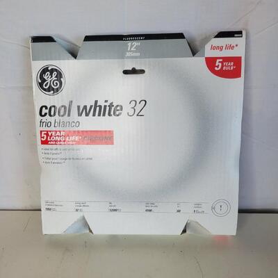 COOL WHITE 32 12" ROUND LIGHT BULB NEW