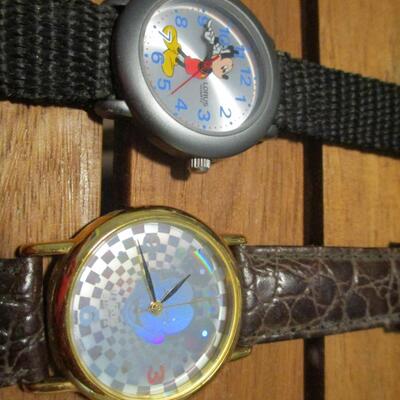 Pair Of Mickey Mouse Watches New Batteries