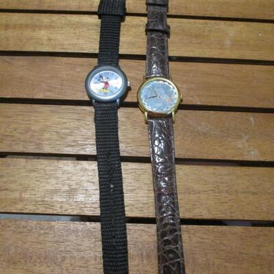 Pair Of Mickey Mouse Watches New Batteries