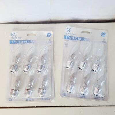 NEW PKGS OF CRYSTAL CLEAR 60 BULBS