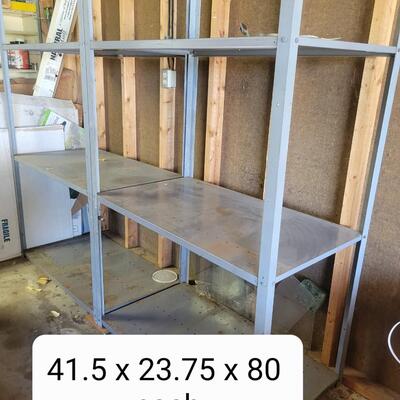 LARGE METAL SHELVES - 2 PAIR