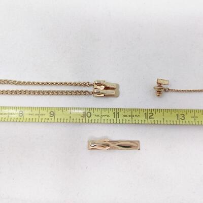 VINTAGE GOLD TONED TIE CLIP LOT