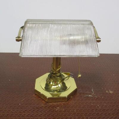 Desk Lamp with Glass Shade