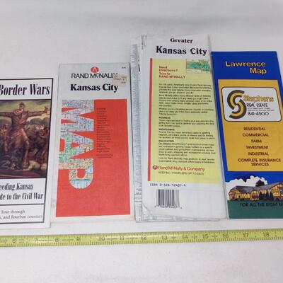 VINTAGE KANSAS TRAVEL MAPS BUNDLE
