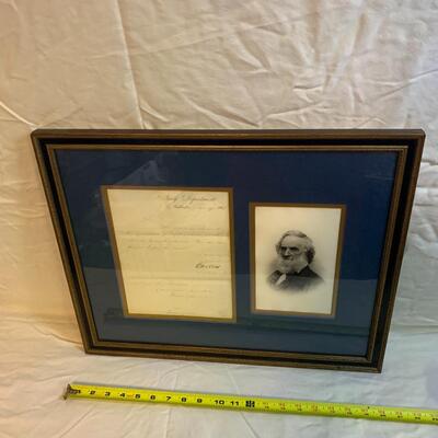Gideon Welles Signed Letter 20.5”wide x 16.5”high- Abraham Lincoln’s Sec of Navy
