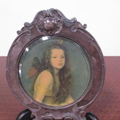 Metal Framed Picture Girl In Party Dress