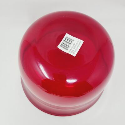DECORATIVE RED GLASS BOWL