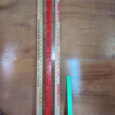 KANSAS ADVERTISEMENT YARDSTICK AND RULER BUNDLE