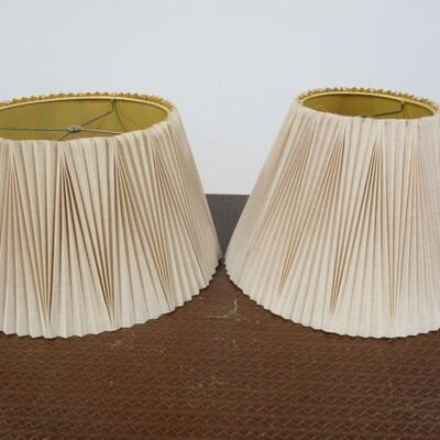 Brass Table Lamps With Shades (see all pictures)