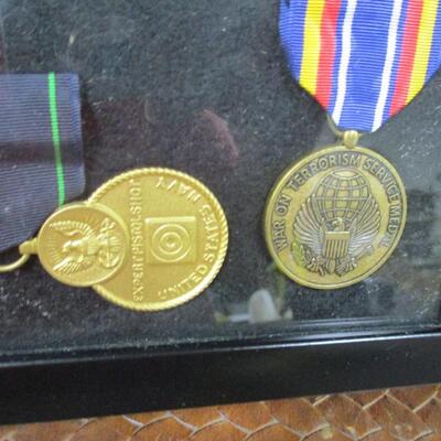 Shadow Box Of Military Medals