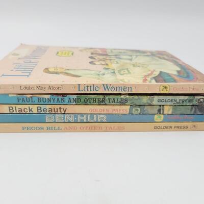 BEAUTIFULLY ILLISTRATED VINTAGE GOLDEN READING BOOK BUNDLE