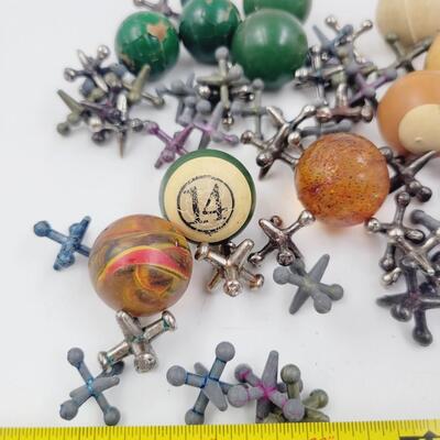 VINTAGE JACKS SET W/ EXTRA RUBBER BALLS