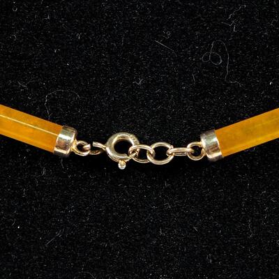 Gold Tone Sterling Citrine Necklace