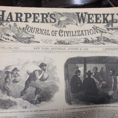 1800's Harper's Weekly & London News Papers