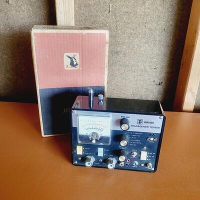 VINTAGE JOHNSON TRANSRECIEVER TESTER W/ BOX