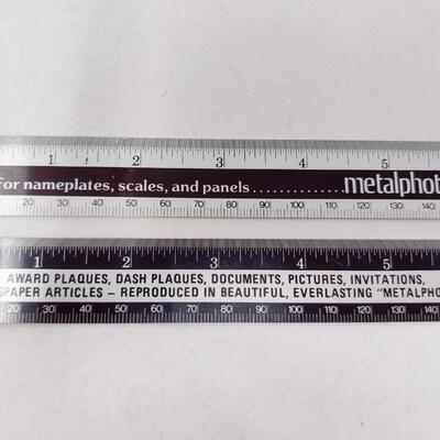 ALUMINUM METAL PHOTO ADVERTISEMENT RULER BUNDLE