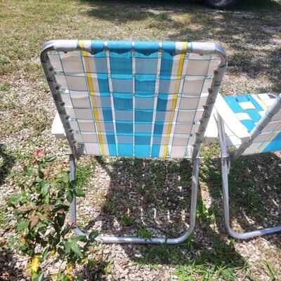 ALUMINUM FOLDING CHAIR PAIR #1