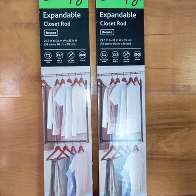 CANOPY EXPANDABLE CLOSET ROD BRONZE SET OF 2