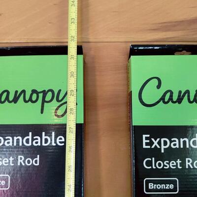 CANOPY EXPANDABLE CLOSET ROD BRONZE SET OF 2