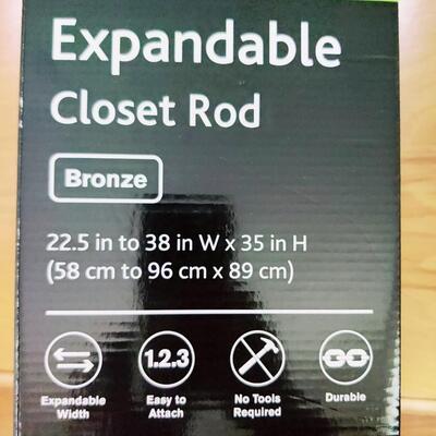CANOPY EXPANDABLE CLOSET ROD BRONZE SET OF 2