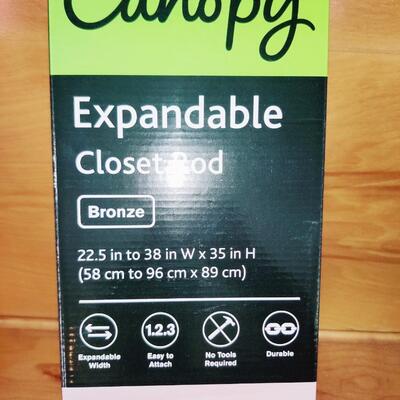 CANOPY EXPANDABLE CLOSET ROD BRONZE SET OF 2