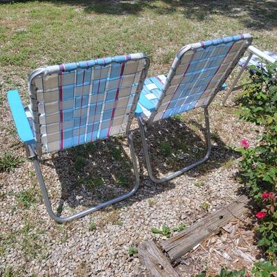 ALUMINUM FOLDING CHAIR PAIR #2