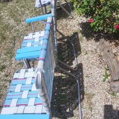 ALUMINUM FOLDING CHAIR PAIR #2