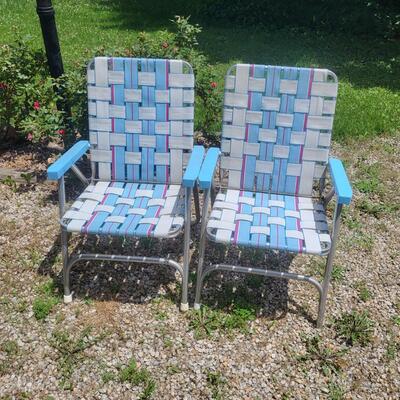 ALUMINUM FOLDING CHAIR PAIR #2
