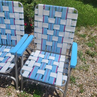 ALUMINUM FOLDING CHAIR PAIR #2