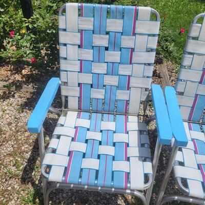 ALUMINUM FOLDING CHAIR PAIR #2