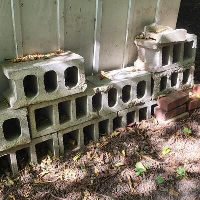 LARGE ARRAY OF CONCRETE BLOCKS VARIETY OF SIZES