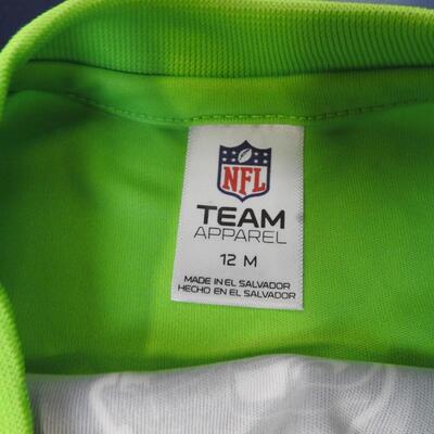 5 Seattle Seahawks Infant Team Shirts, Size 12mo.  Blue/Green & Blue-New W/Tags