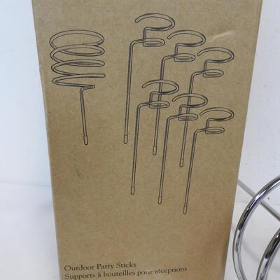 Pampered Chef Outdoor Party Sticks: Set of 1 large & 6 Smaller - New