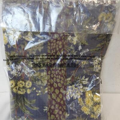 Women's Quilted Graphite Floral & Plum Reversible Sardinia Jacket-Size S