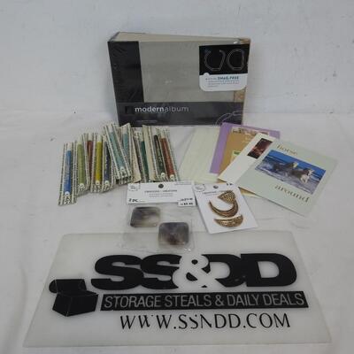 Craft Lot: 14 Doodle Art Markers, Jewelry Connectors/Pendants, Photo Album-NEW