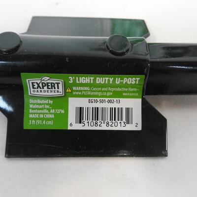 Gilbraltar Mailbox Steel Post, 2-Expert Gardener 3" Light Duty U-Post-NEW