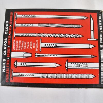 3 Boxes of Clendenin Brothers Stainless Steel Trim Nails - White