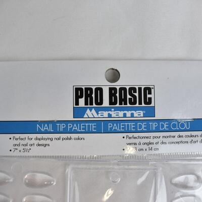 10 Pro Basic Marianna Nail Tip Palettes, Clear, 60 Pieces - New