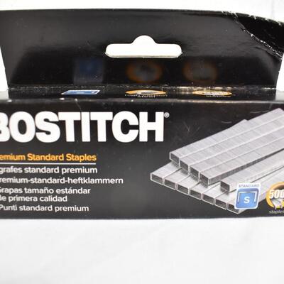 Bostitch Full Strip Standard Office Staples, 5000/Box - New, slightly bent box