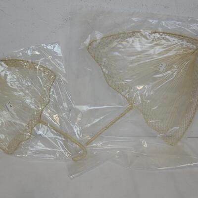 20 Pcs Rattan/Wicker 80's Decor-Natural & Light Pink-Vintage-New