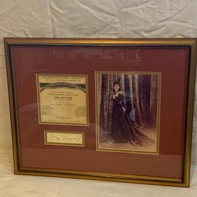 Rosa Ponselle Signature and Photo with Metropolitan Opera program 18.5” wide x 15” high - Don Giovanni