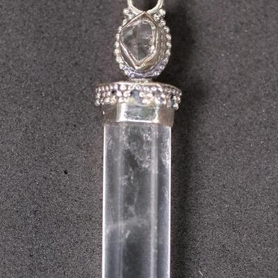 Sterling Quartz Point Pendant