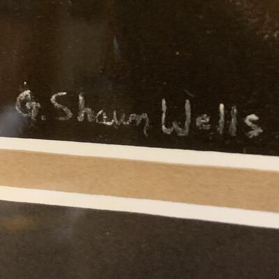 G. S. Wells Artwork Framed 27.5 wide x 23 High