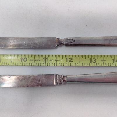 VINTAGE 1847 ROGERS BROS SILVERPLATED FRUIT KNIVES 2PCS