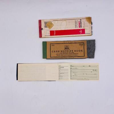 VINTAGE RECEIPT BOOK LOT
