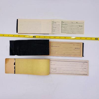 VINTAGE RECEIPT BOOK LOT