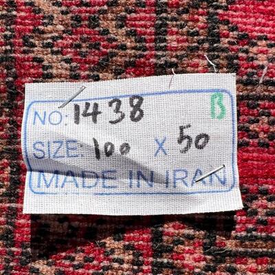 Small Narrow Area Rug Hand Woven Turkoman Style 18x38