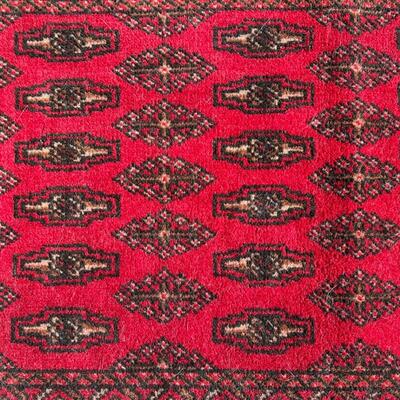 Small Narrow Area Rug Hand Woven Turkoman Style 18x38