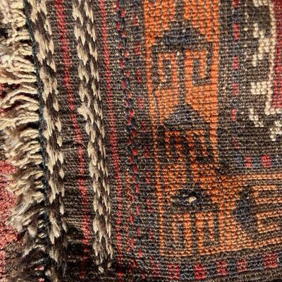 Antique 19th C Small Antique Oriental Prayer Rug 28x46